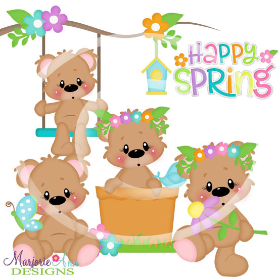 Benny & Belinda Happy Spring SVG Cutting Files + Clipart - Click Image to Close